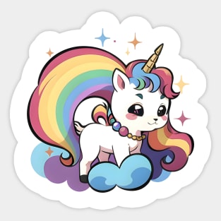 Unicorn Rainbow 02 Sticker